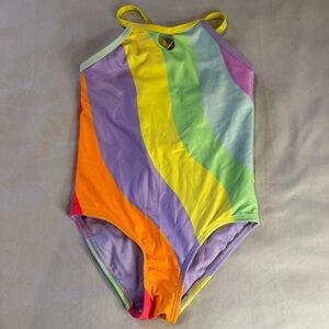Wonder Nation Swimsuit Colourful Rainbow Girls Size XS (4-5)